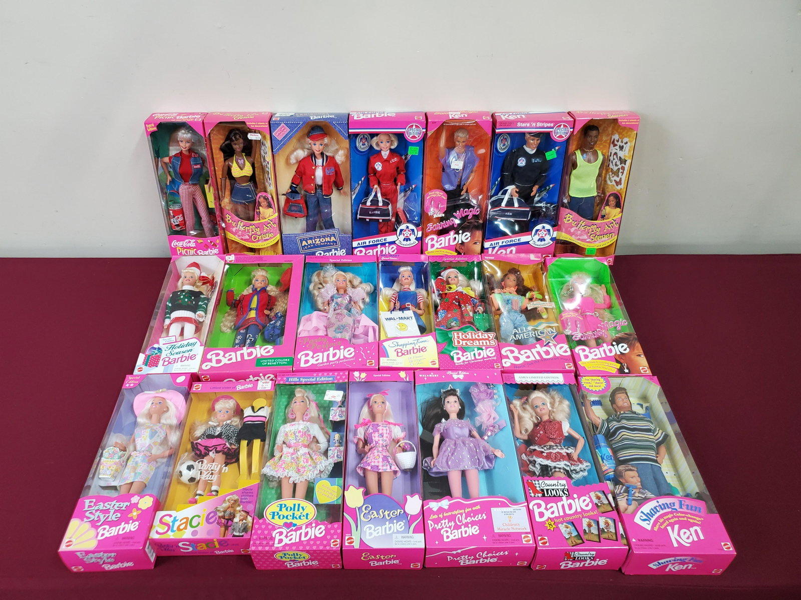 30 Pcs Barbies Including Troll Doll: All in original box. IMPORTANT: Before bidding, please read the terms and conditions below. When you registered for the auction you agreed to these terms and will be required to comply with them.