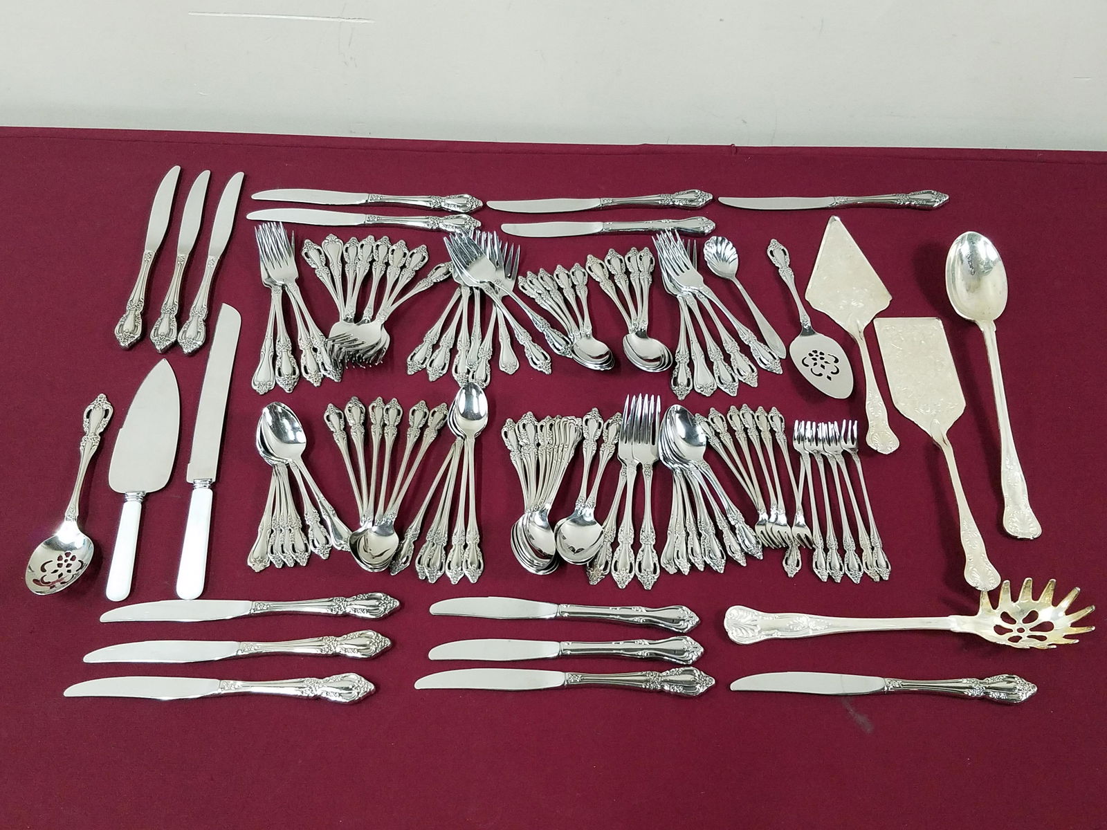 117 Pcs Silverplate and Stainless Steel Flatware (1 of 1)