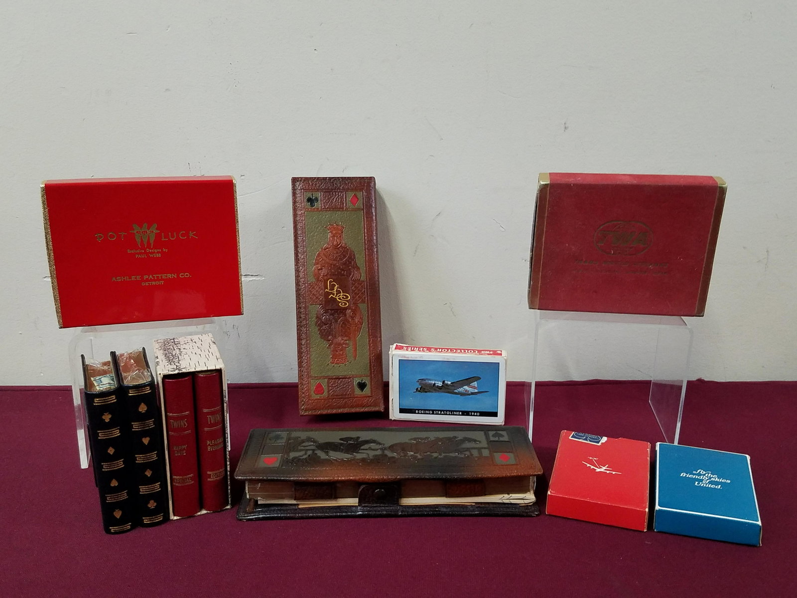 Playing Card Collection: Includes leather case, Mark Twain, TWA and Ashlee Pattern Co. IMPORTANT: Before bidding, please read the terms and conditions below. When you registered for the auction you agreed to these terms and w
