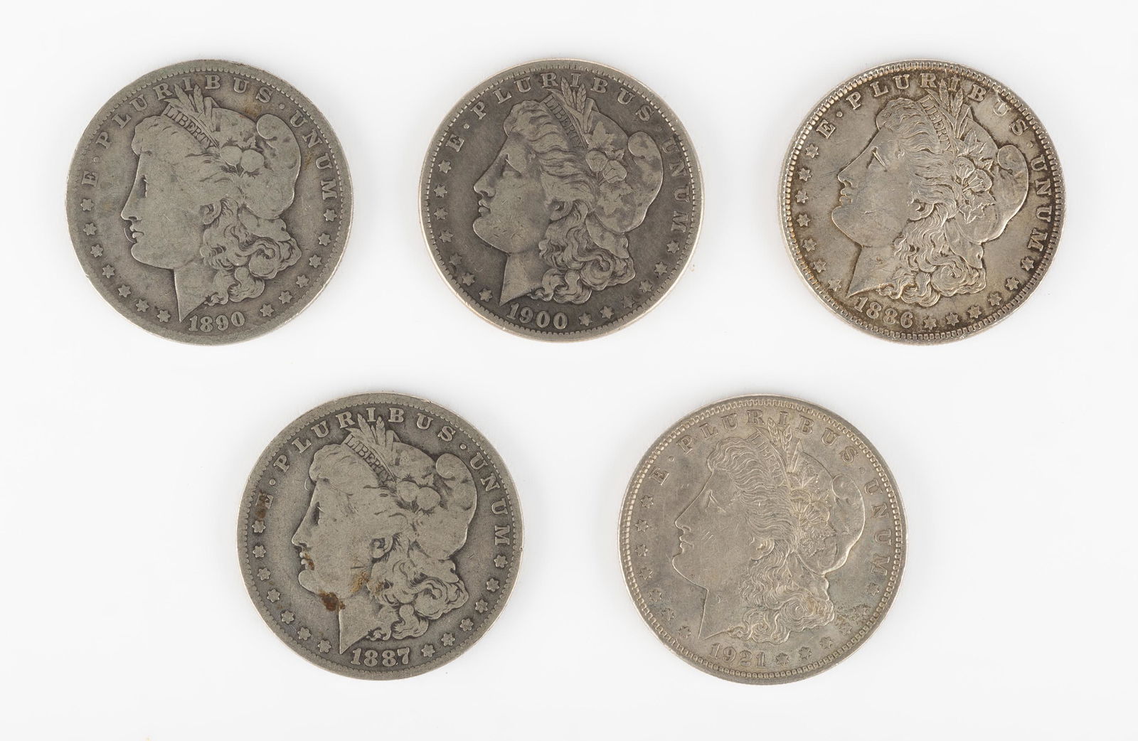 5 Morgan Silver Dollars (1 of 4)