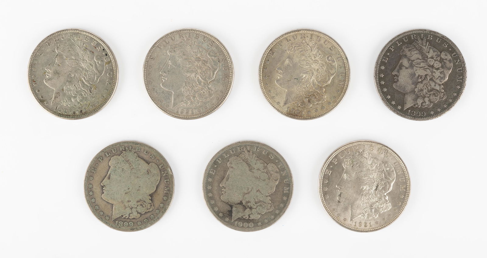 7 Morgan Silver Dollars (1 of 2)