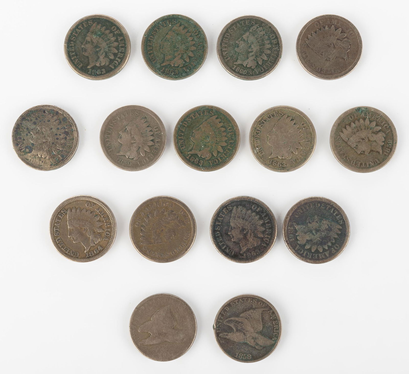 15 Copper Nickel 1 Cent Coins (1 of 2)