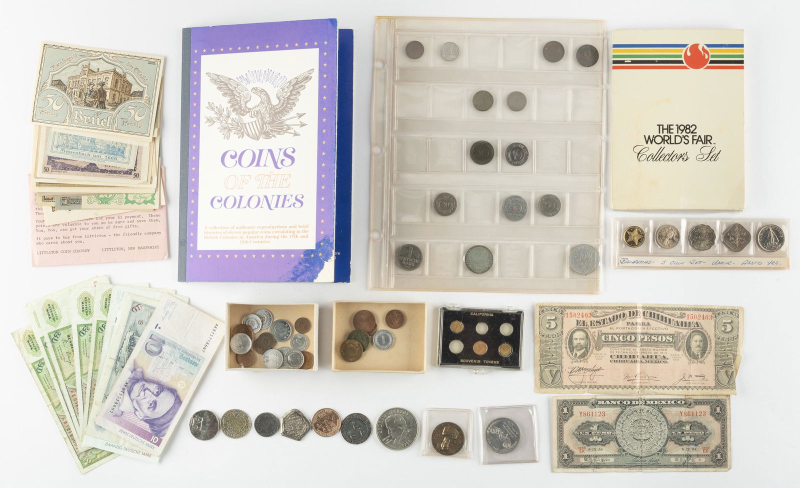 96 Pcs World Coinage Incl Currency and Tokens (1 of 18)