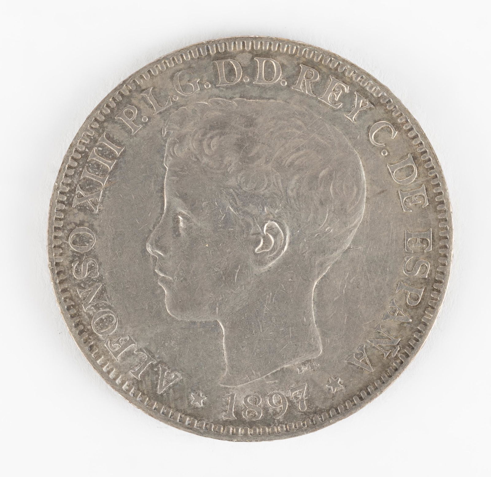 1897 Philippines Alfonso XIII One Peso (1 of 2)