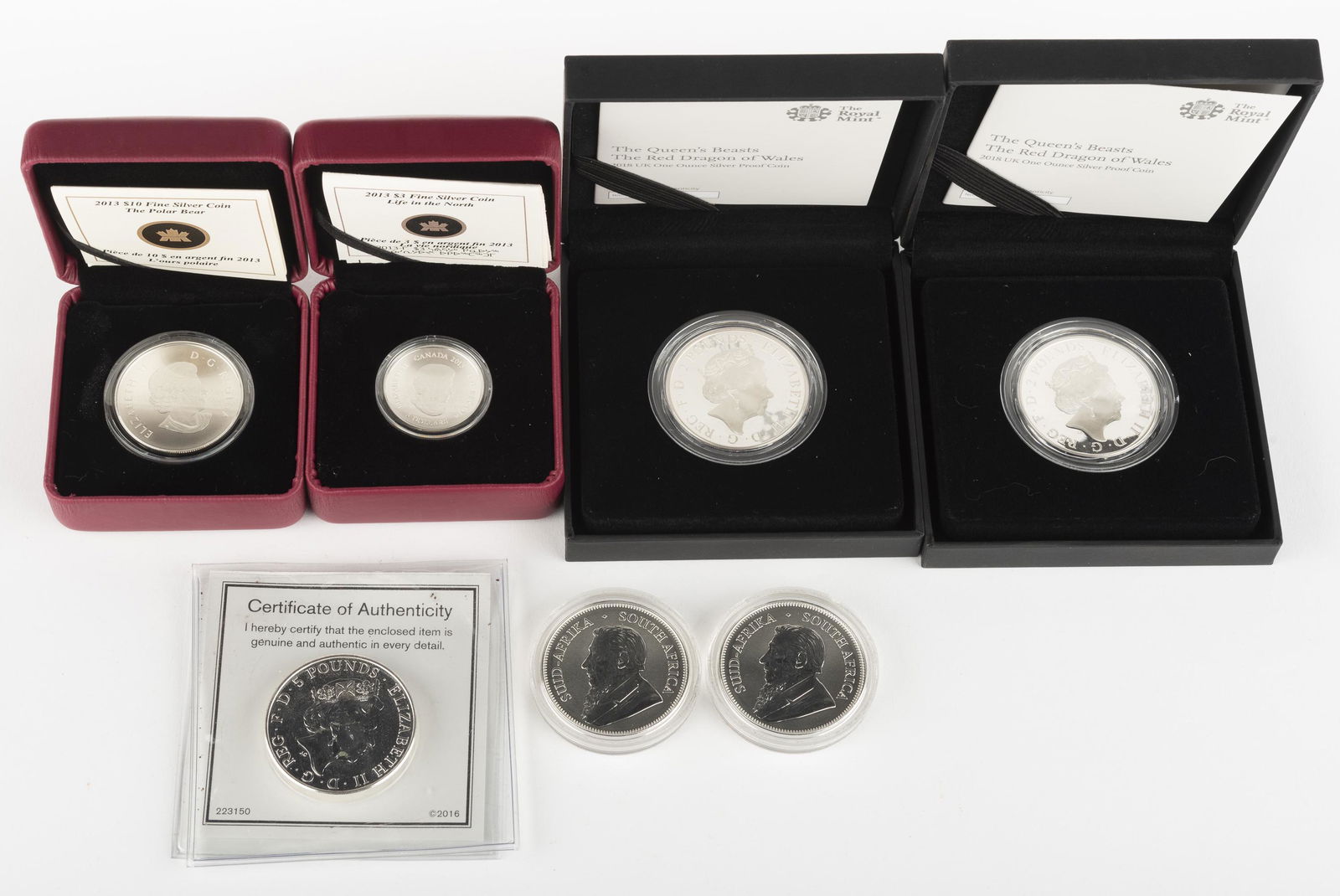 7 World Coins with COA (1 of 5)
