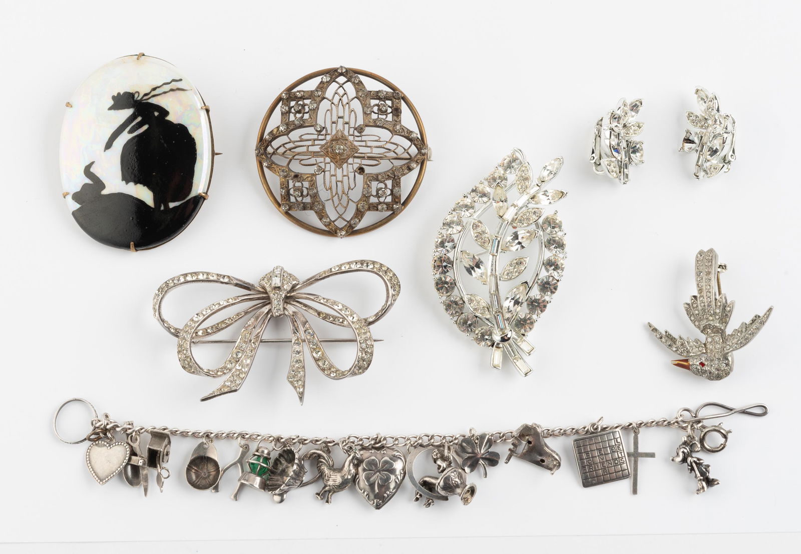 8 Pcs Vintage Sterling Jewelry Incl Lisner (1 of 12)