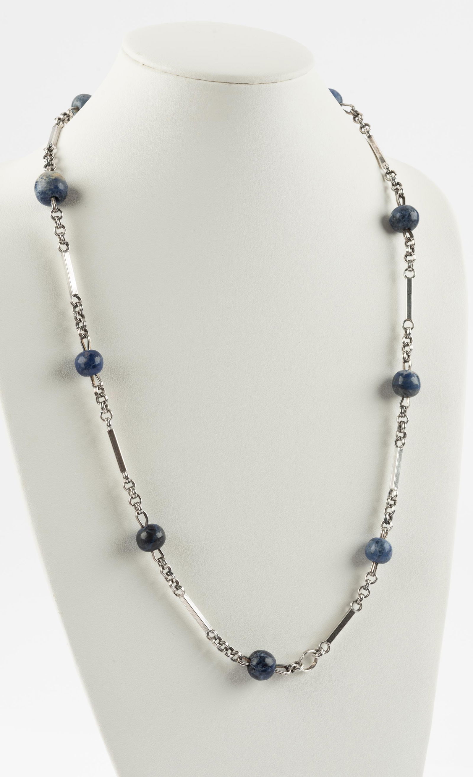 Mexican Sterling And Lapis Necklace (1 of 3)