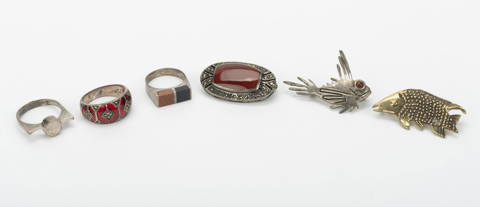 Sterling Rings and 3 Sterling Pins (1 of 19)