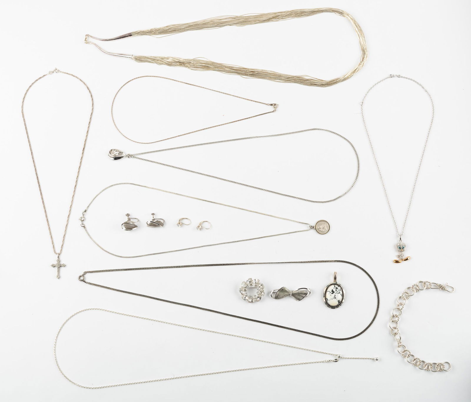 18 Pcs Sterling Jewelry (1 of 6)