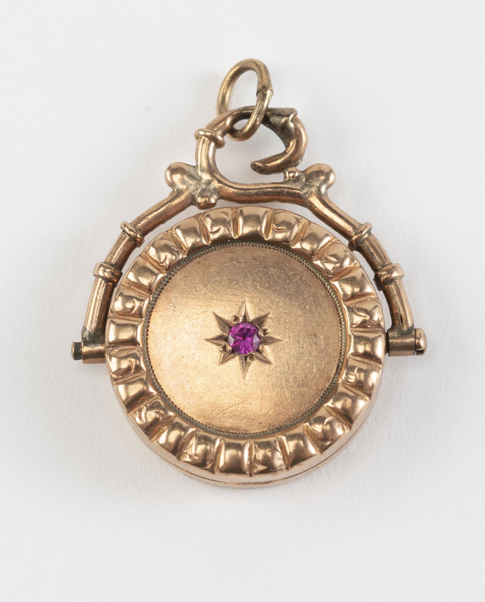 10K Victorian Watch Fob Locket (1 of 3)