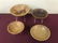 4 Primitive Turned Wood Bowls