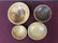 4 Primitive Turned Wood Bowls - 3