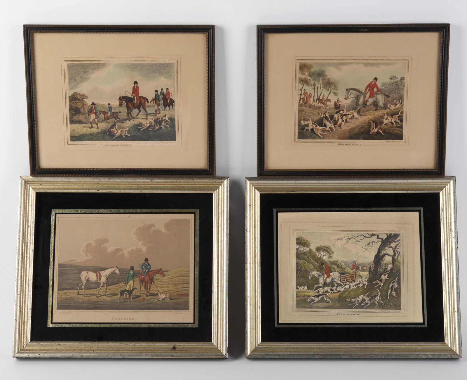 4 Horseback Hunting Prints Incl Howitt (1 of 10)