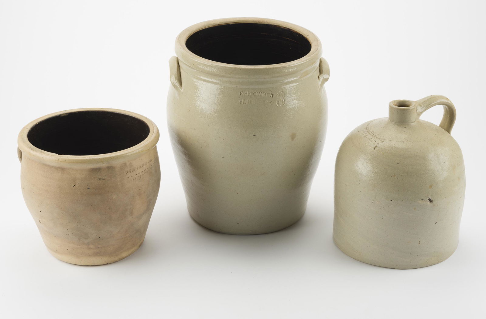 3 Pcs F. H. Cowden Harrisburg Stoneware (1 of 4)