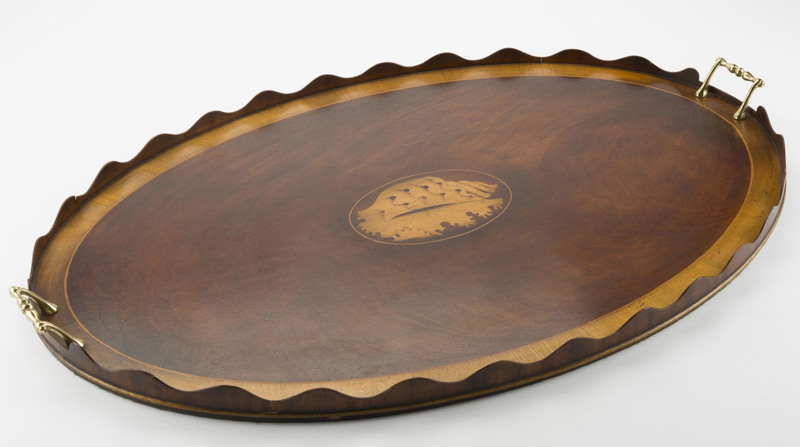 19th C. Inlaid Serving Tray (1 of 3)