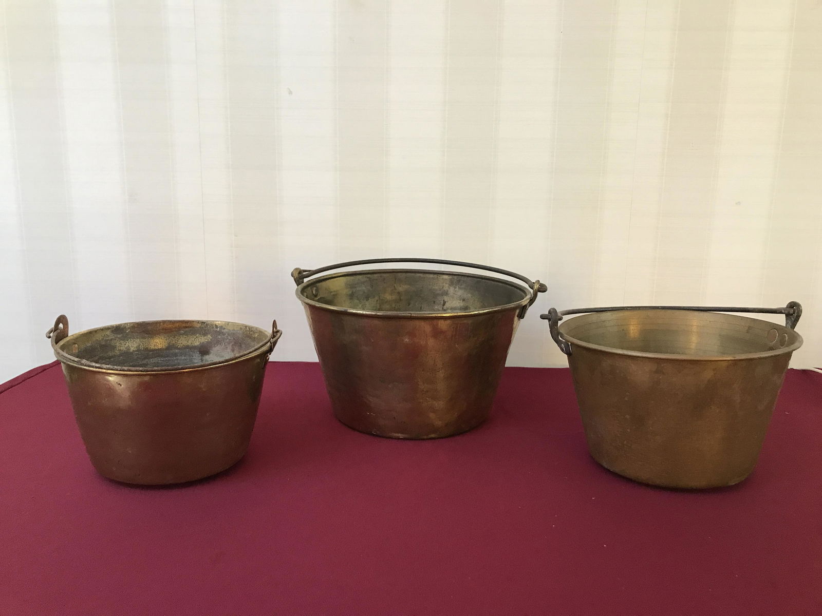 3 Antique Brass Buckets (1 of 3)
