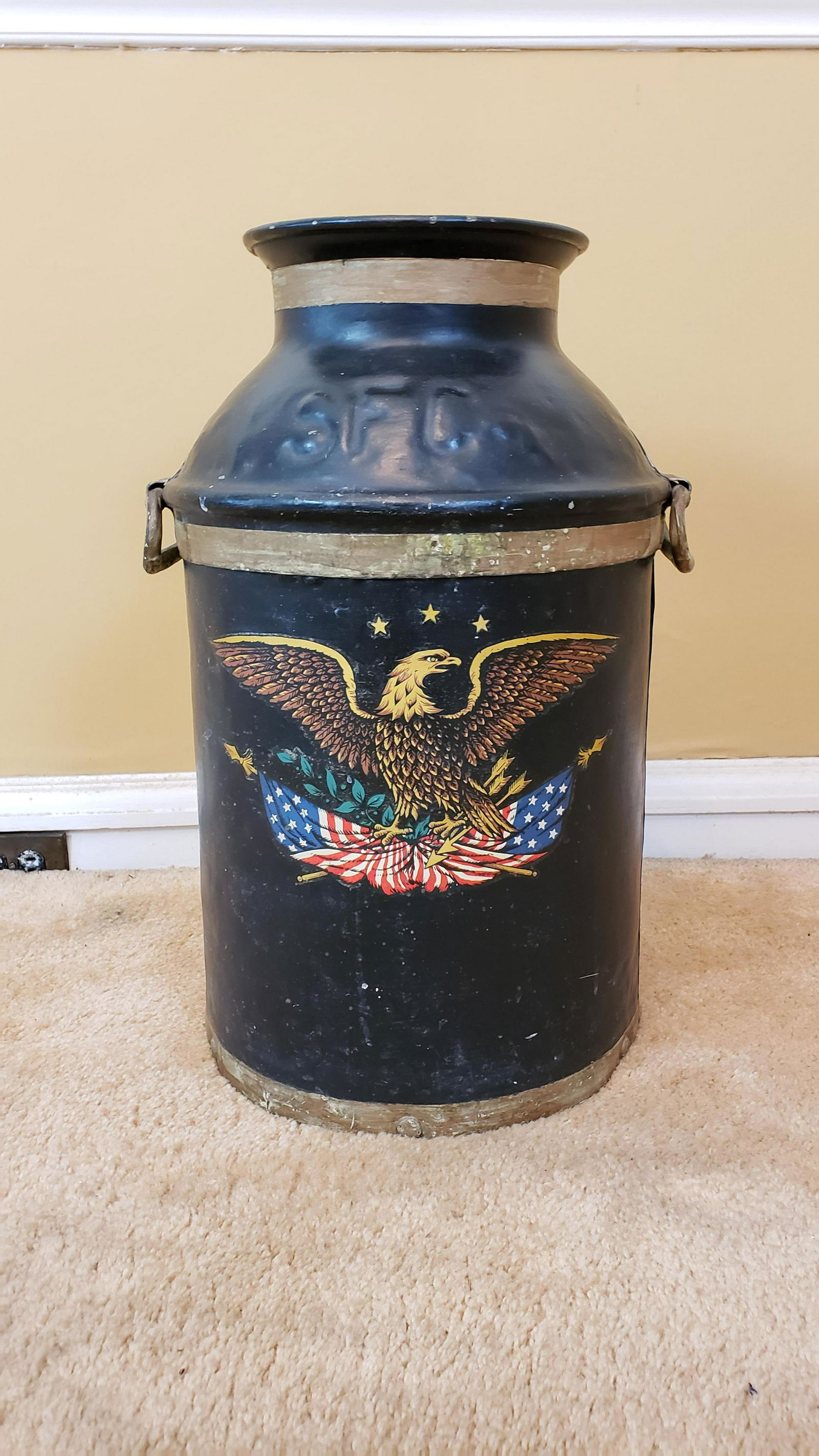 Eagle Decorated Milk Can (1 of 2)