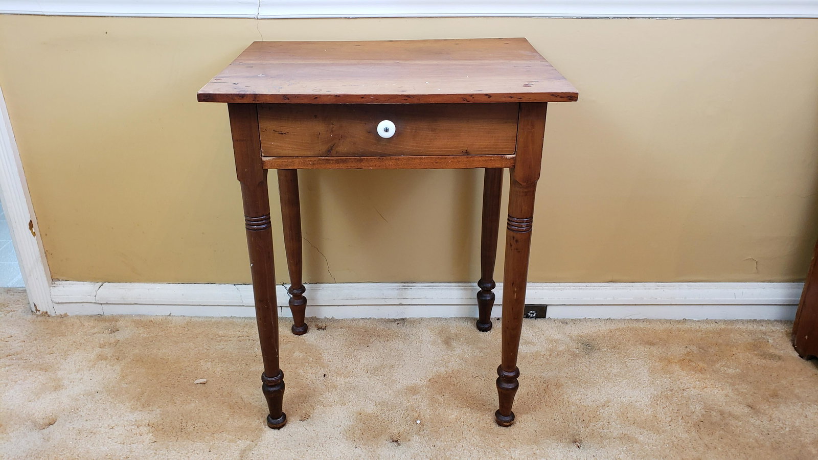 Single Drawer Work Table: 24" wide x 18" deep x 29" high. IMPORTANT: Before bidding, please read the terms and conditions below. When you registered for the auction you agreed to these terms and will be required to comply with