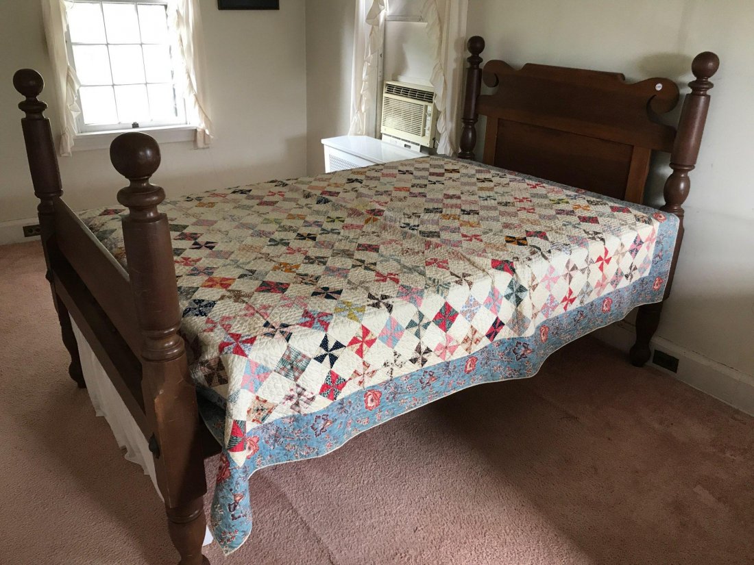 Rope Bed: 51" wide x 85" deep x 53" high. Does not include mattress or quilt. IMPORTANT: Before bidding, please read the terms and conditions below. When you registered for the auction you agreed to these terms