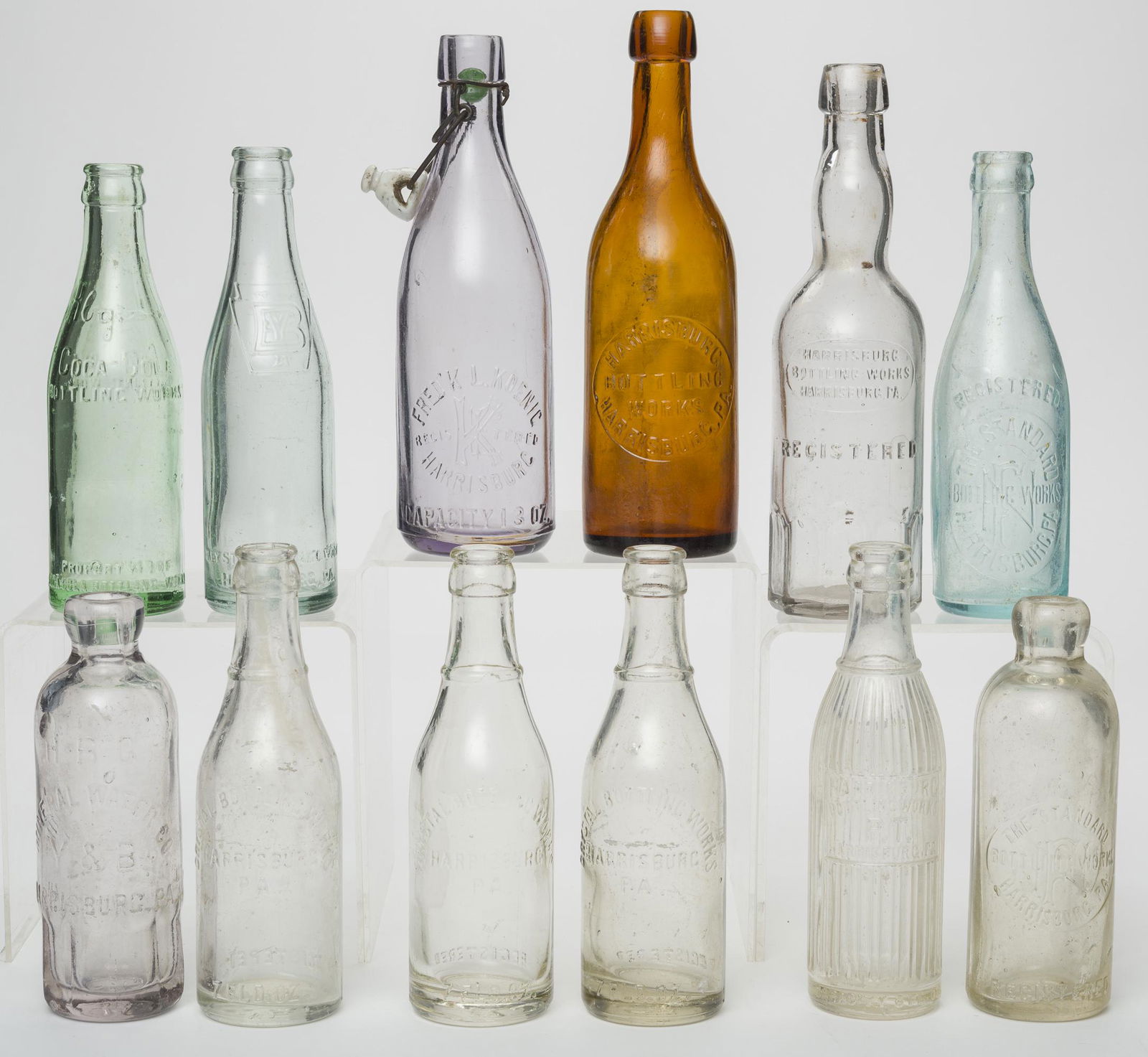 10 Antique Harrisburg Bottles (1 of 1)