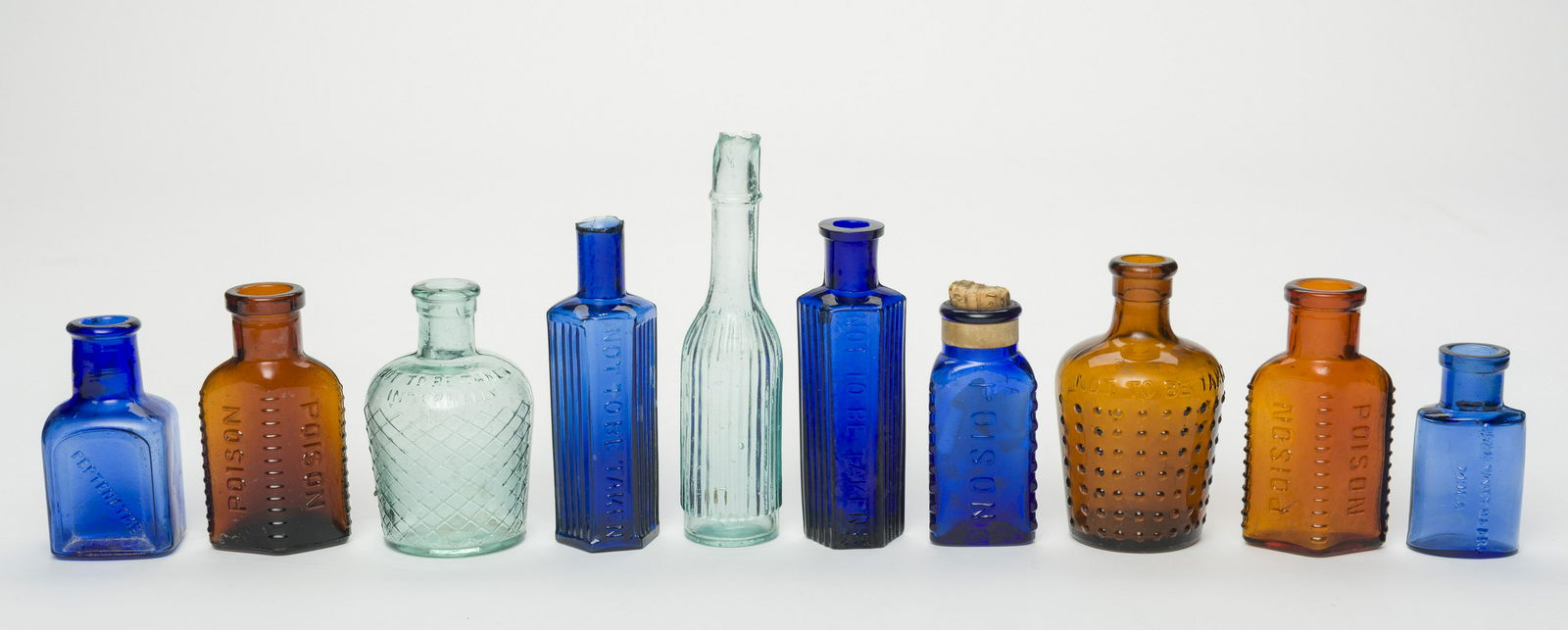 10 Antique Poison Bottles (1 of 1)