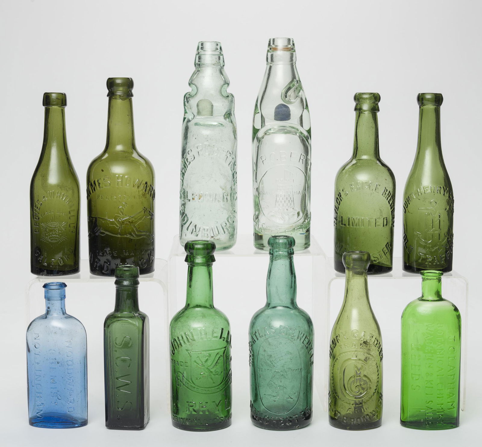 12 Antique English Bottles (1 of 1)