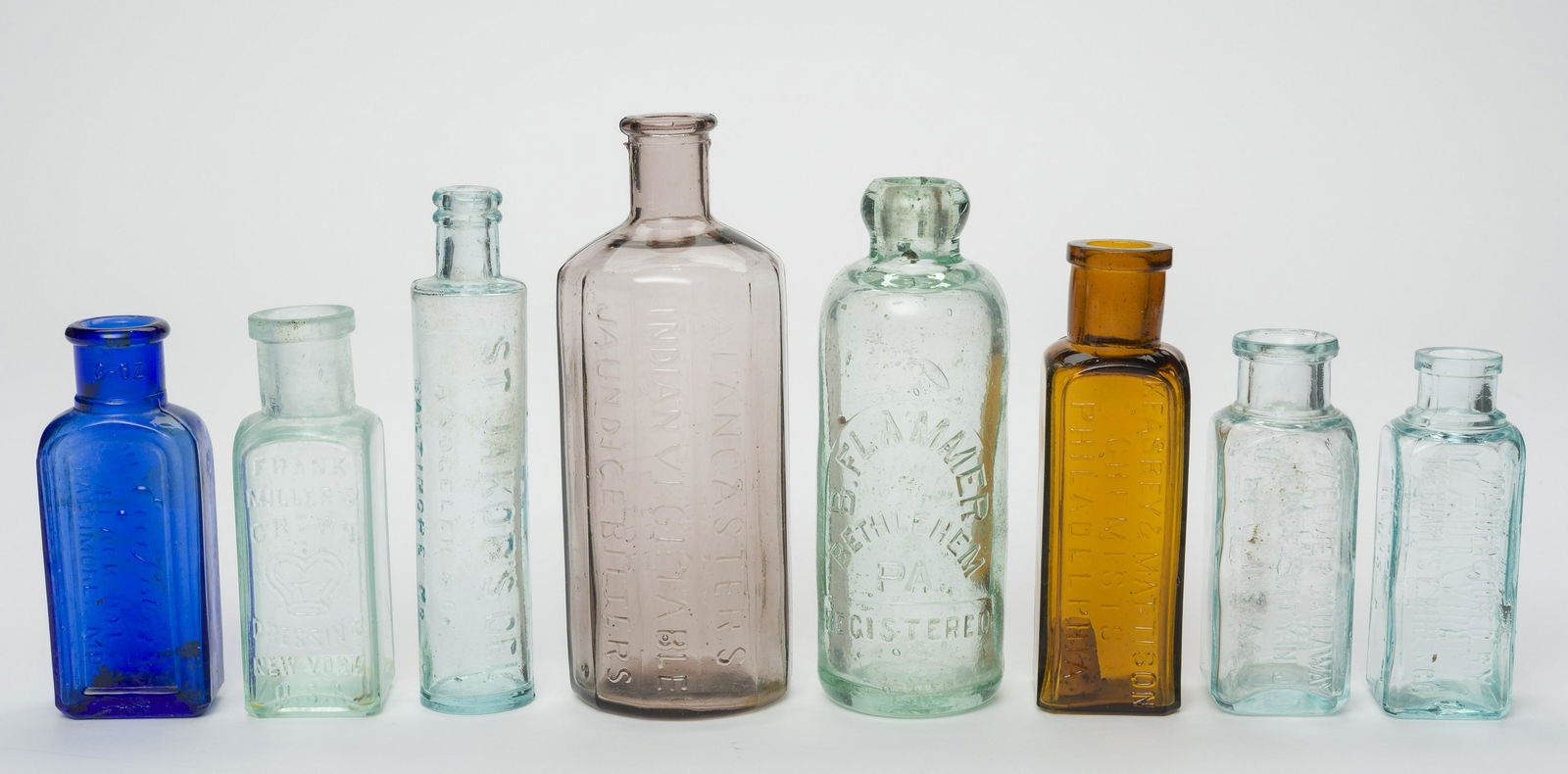 8 Antique Medicine Bottles (1 of 1)