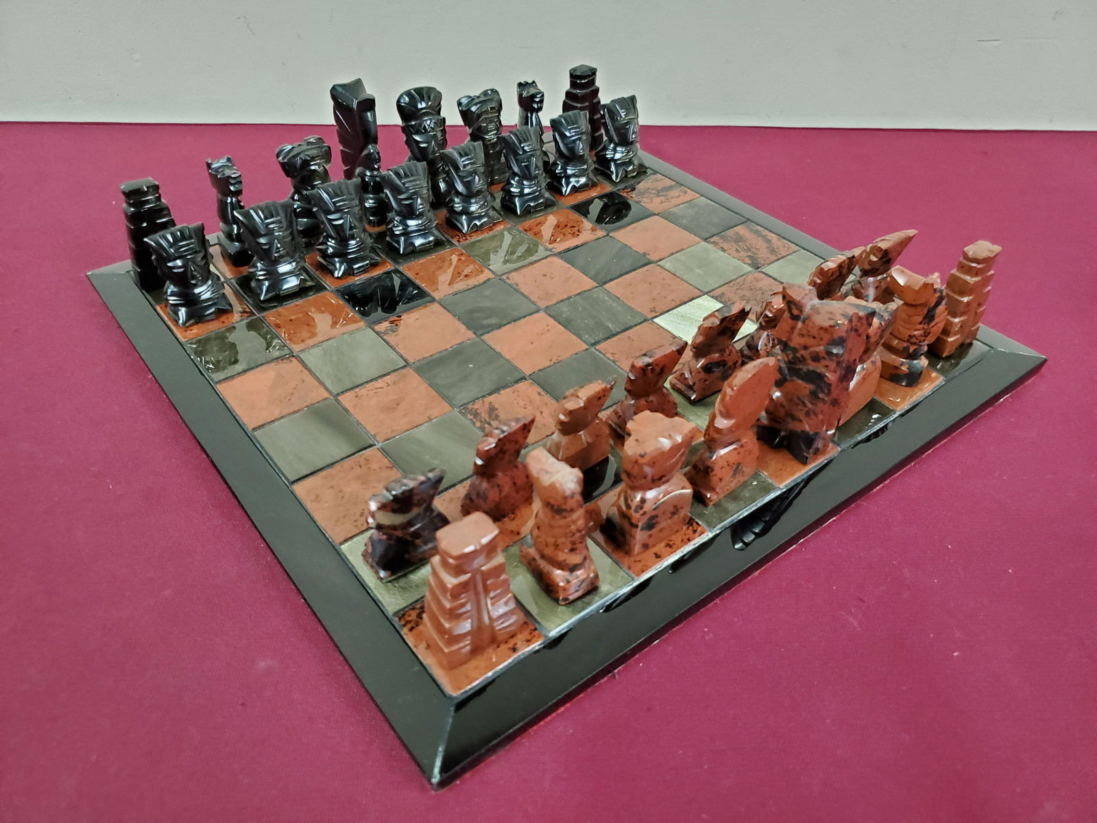 Carved Stone Chess Set (1 of 3)