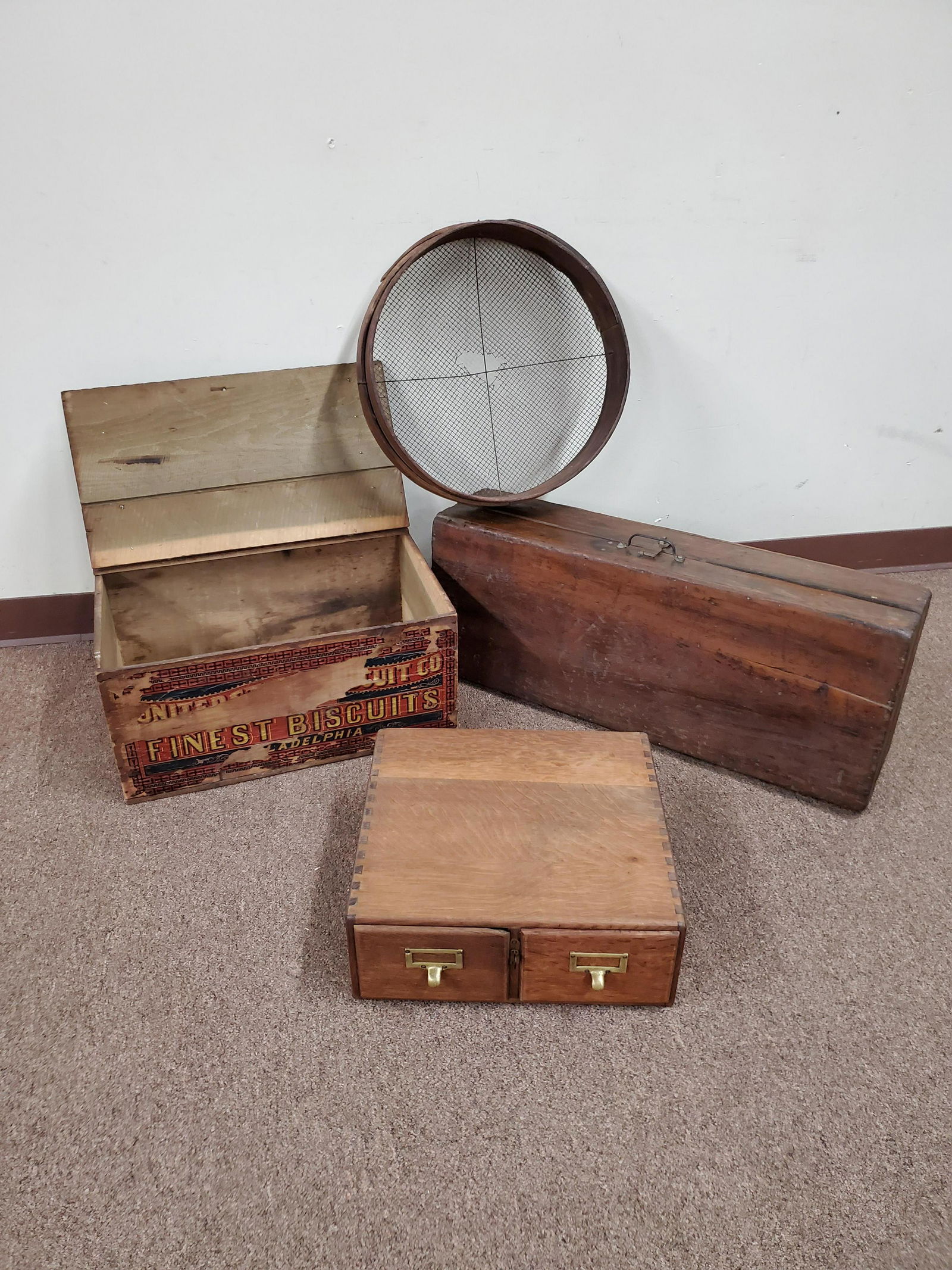 Tool Box, Biscuit Box, Sifter and Filing Bin (1 of 3)