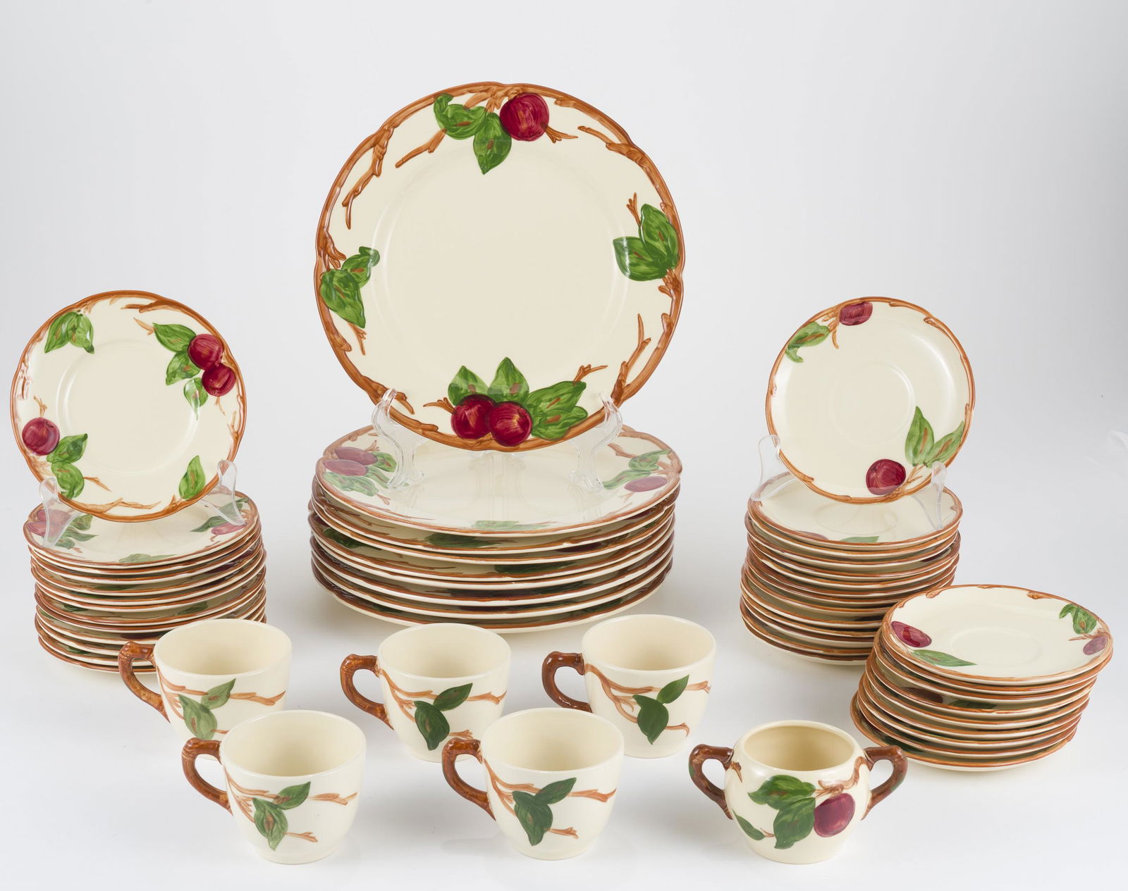 51 Pcs Franciscan Apple Earthenware Dinner Set (1 of 5)