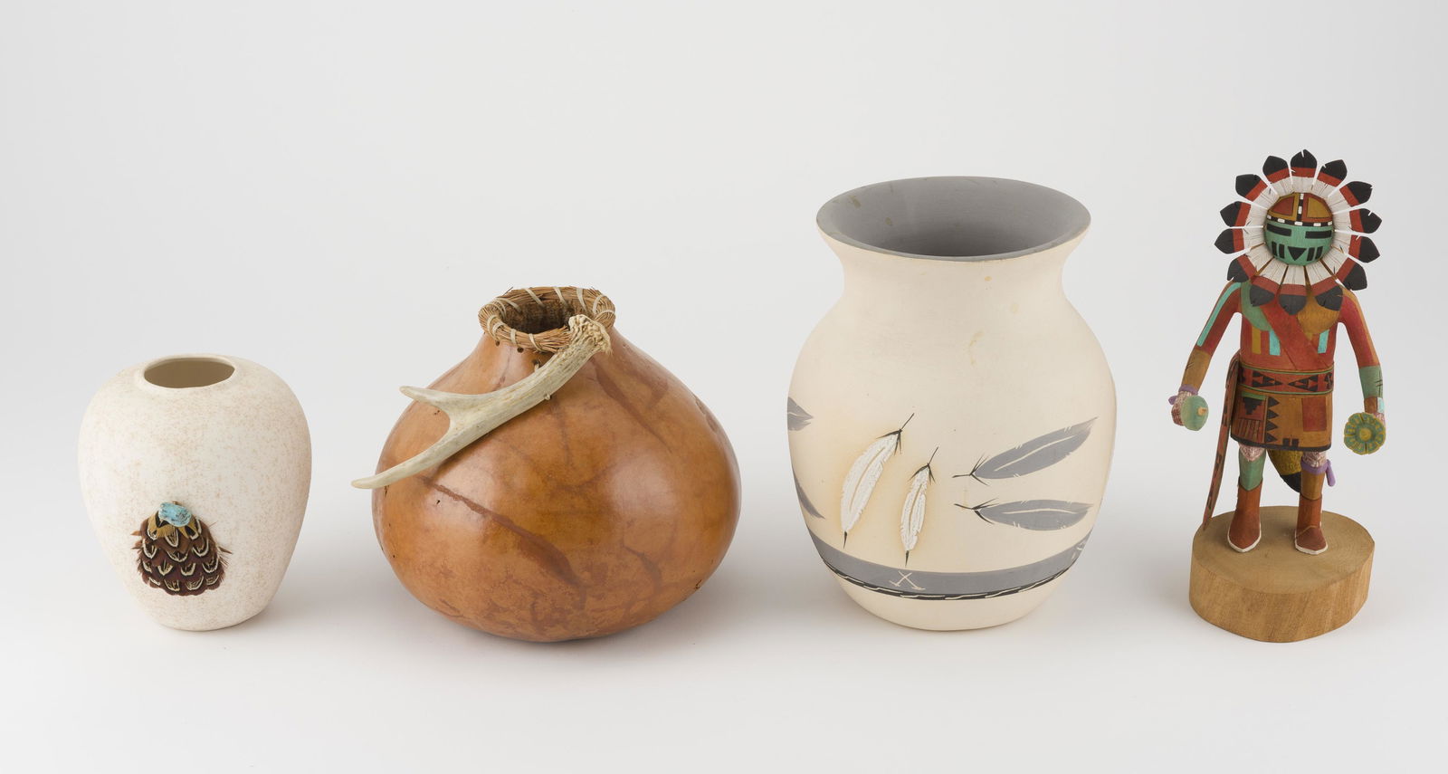 4 Pcs Native American Crafts Incl Kachina (1 of 3)