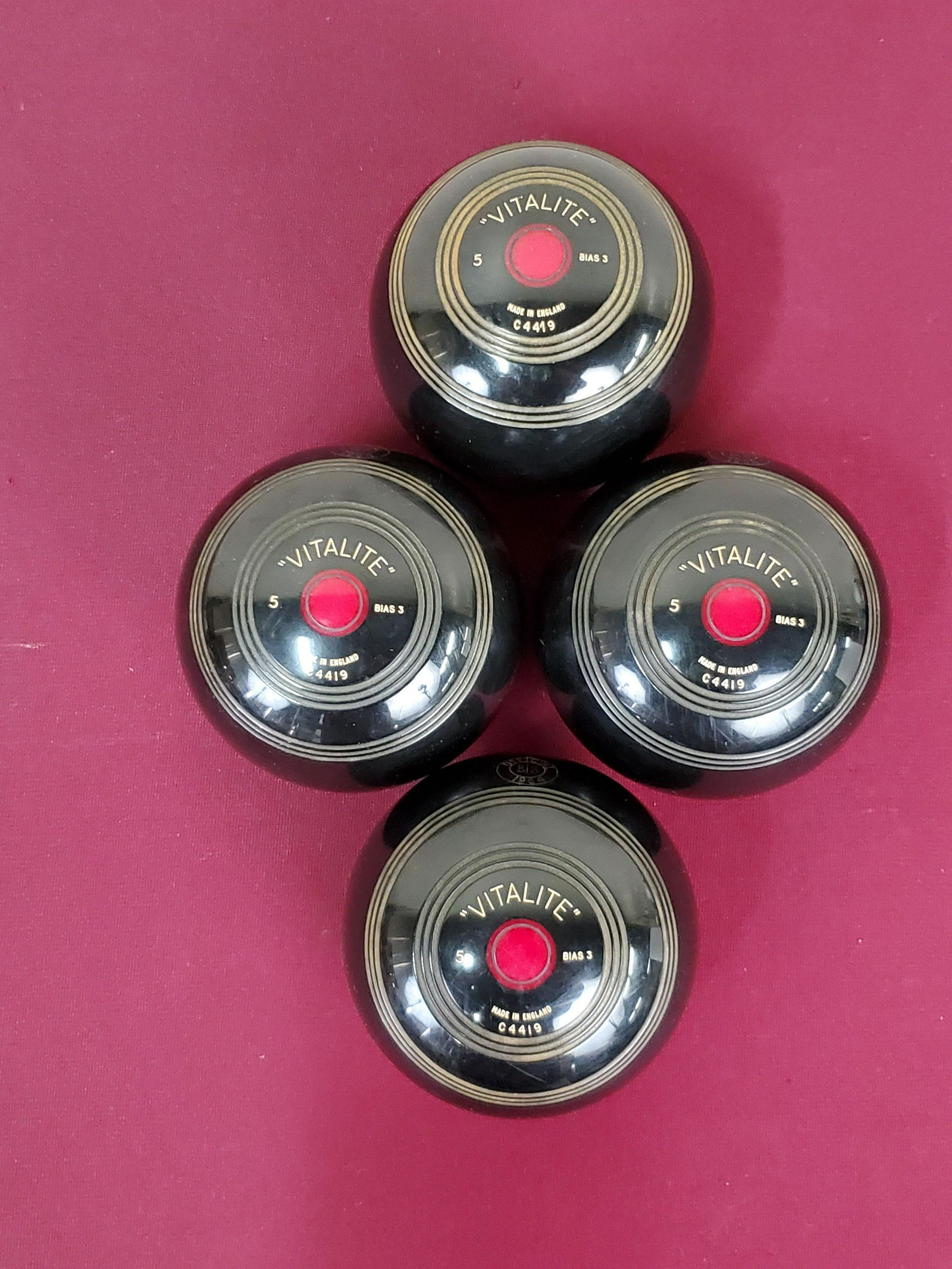 Vintage "Vitalite" English Lawn Bowling Balls (1 of 2)