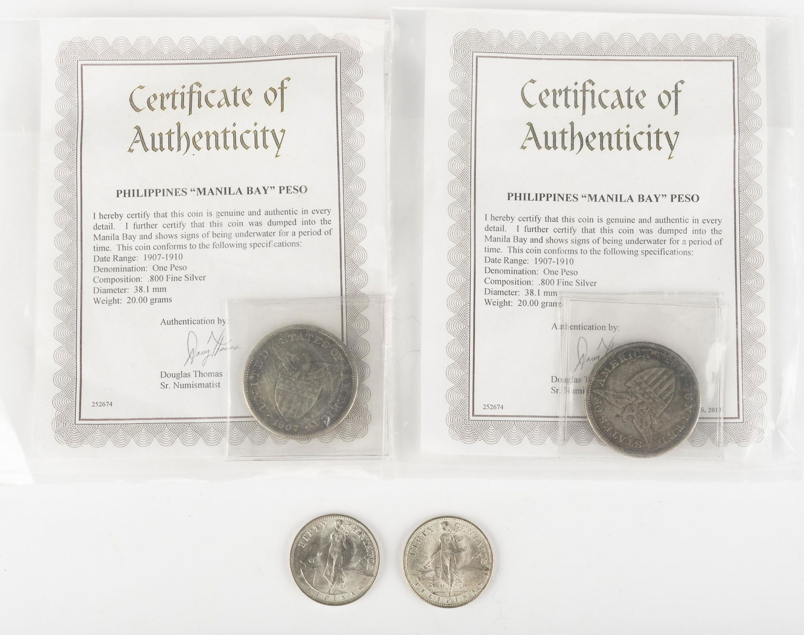 4 Philippines Silver Coins (1 of 2)
