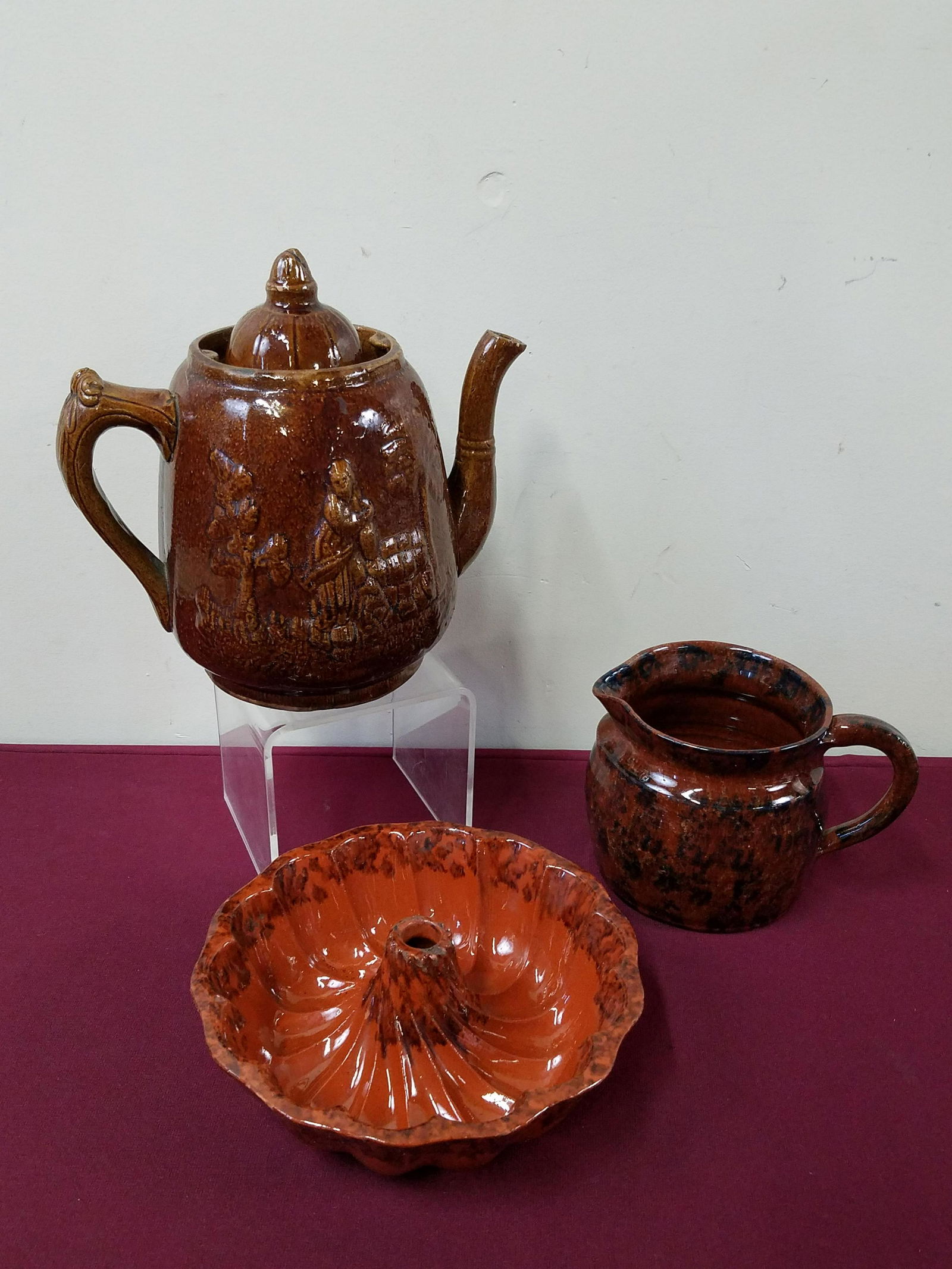 3 Pcs Pottery incl Redware (1 of 6)