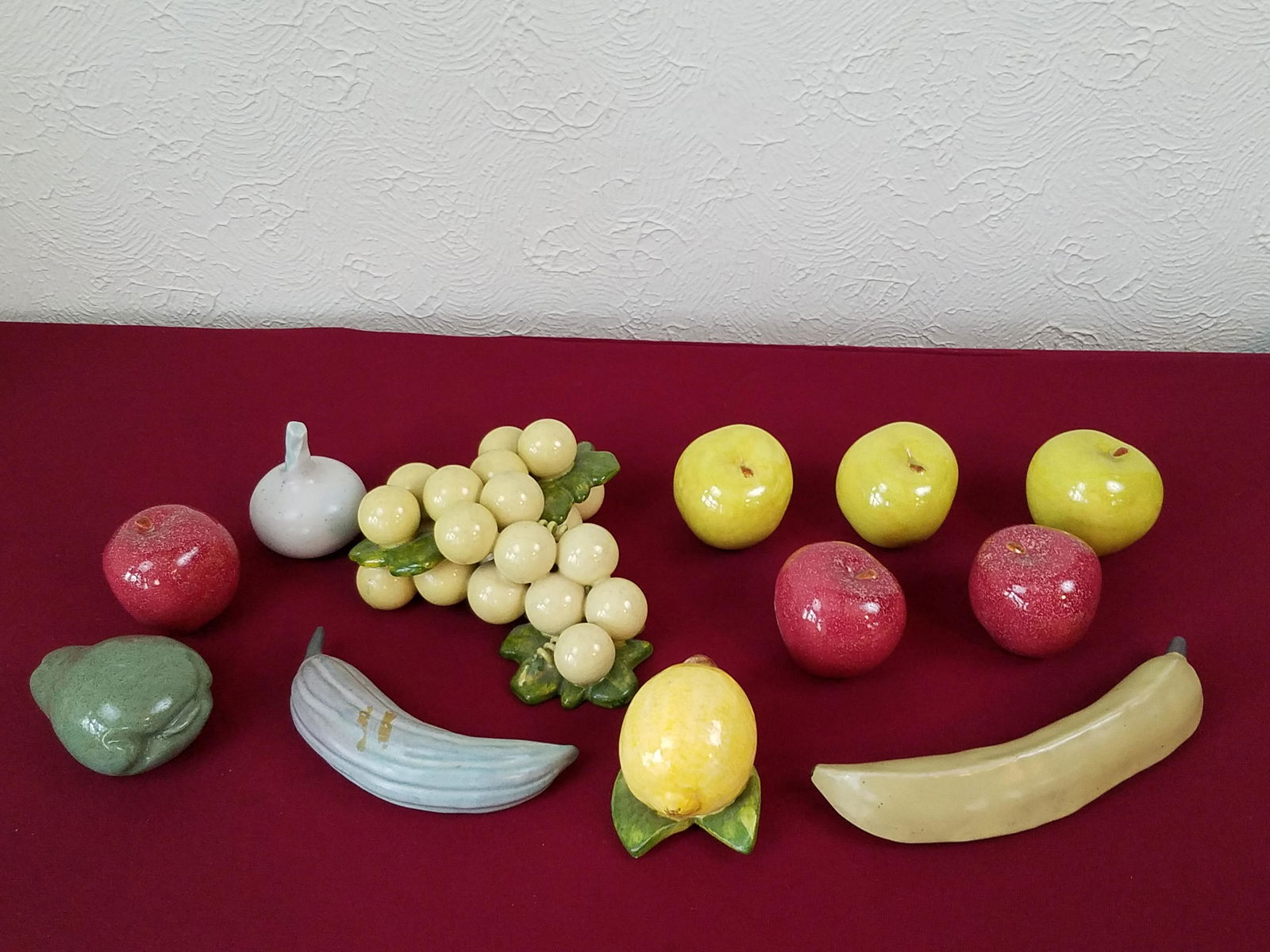 12 Ceramic Fruit incl Signed (1 of 2)