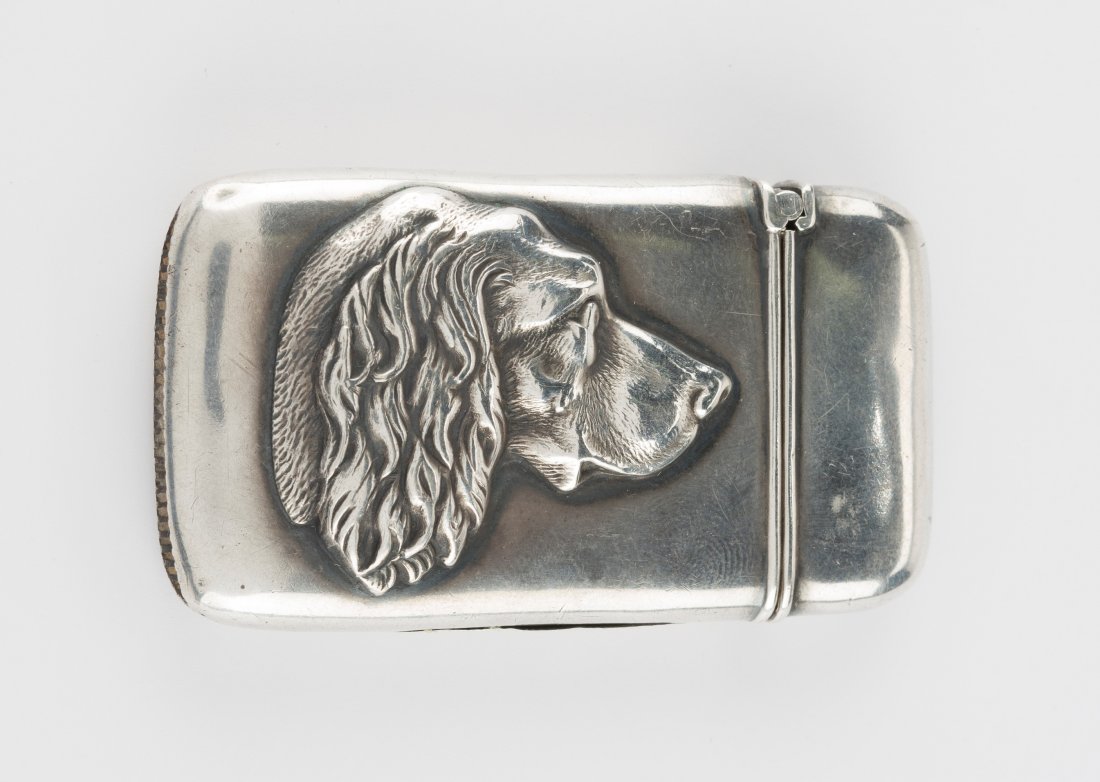 Sterling Dog Match Safe (1 of 4)