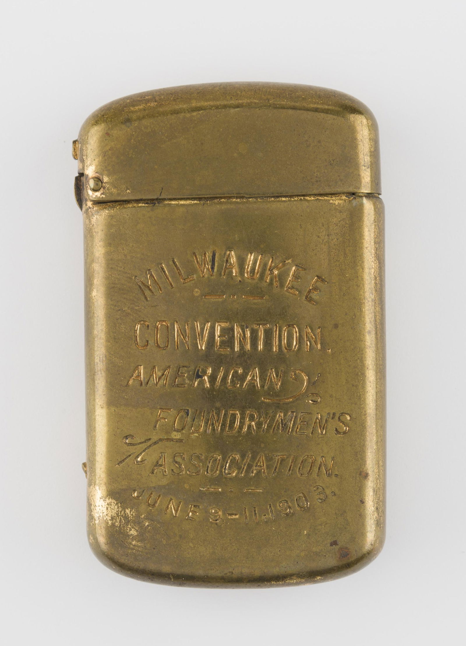 Brass Advertising Match Safe (1 of 3)