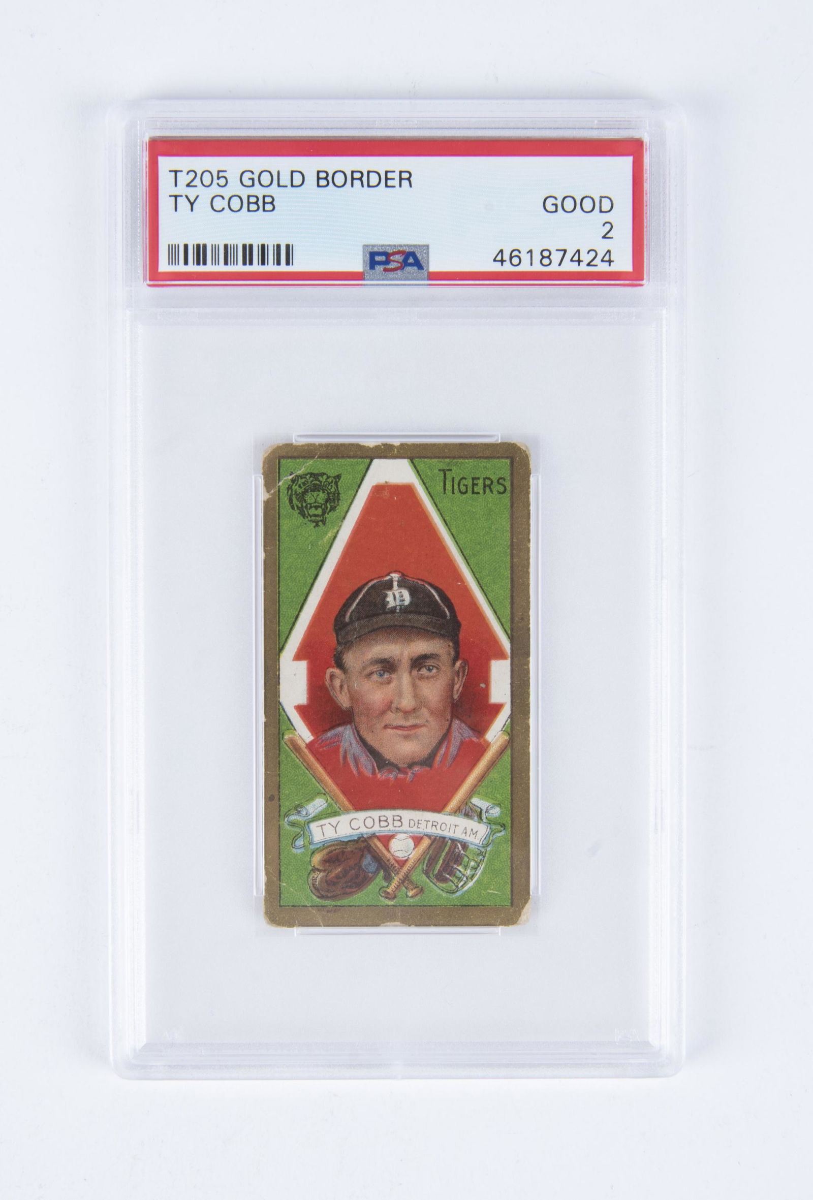 T205 1911 Gold Border Ty Cobb (PSA 2) (1 of 2)