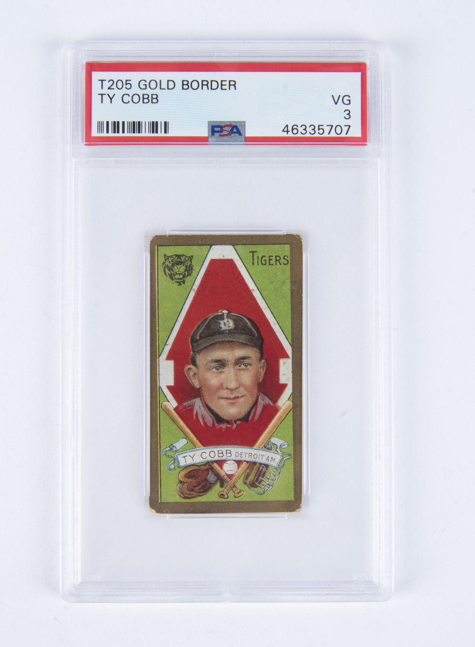 T205 1911 Gold Border Ty Cobb (PSA 3) (1 of 2)