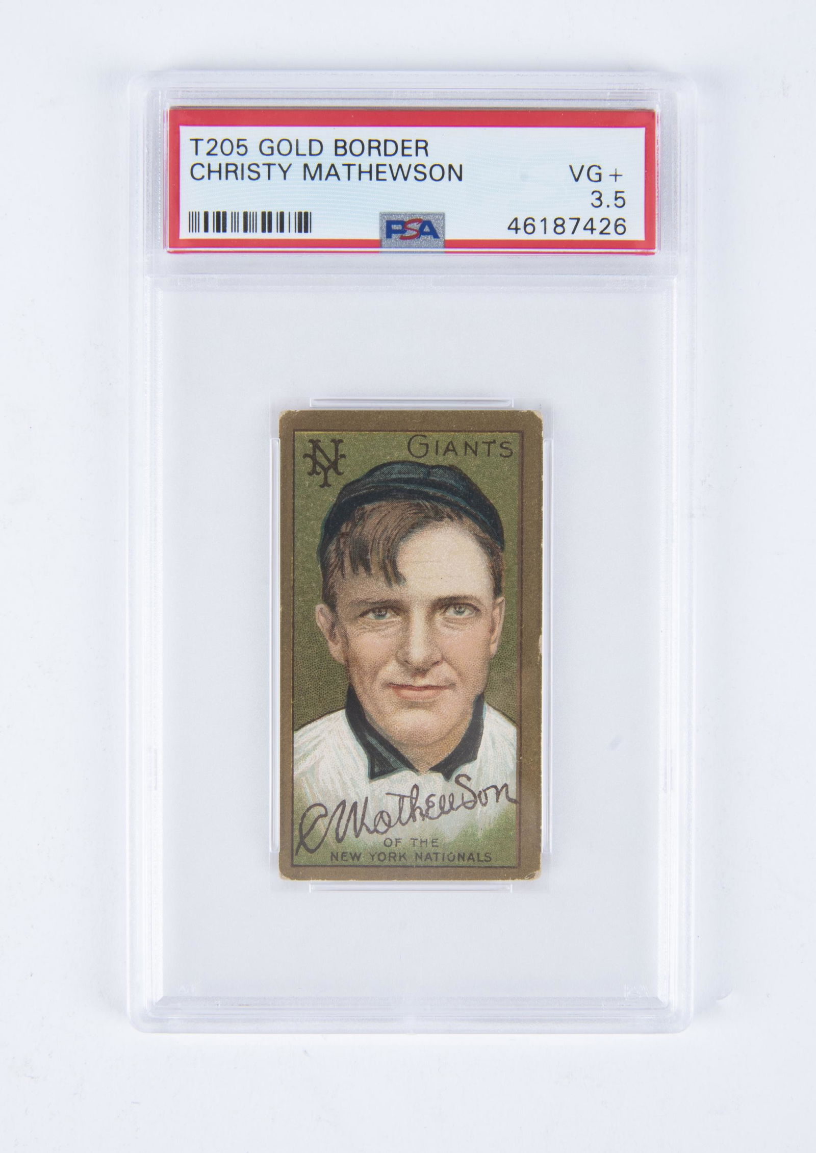 T205 1911 Gold Border Christy Mathewson (PSA 3.5) (1 of 2)