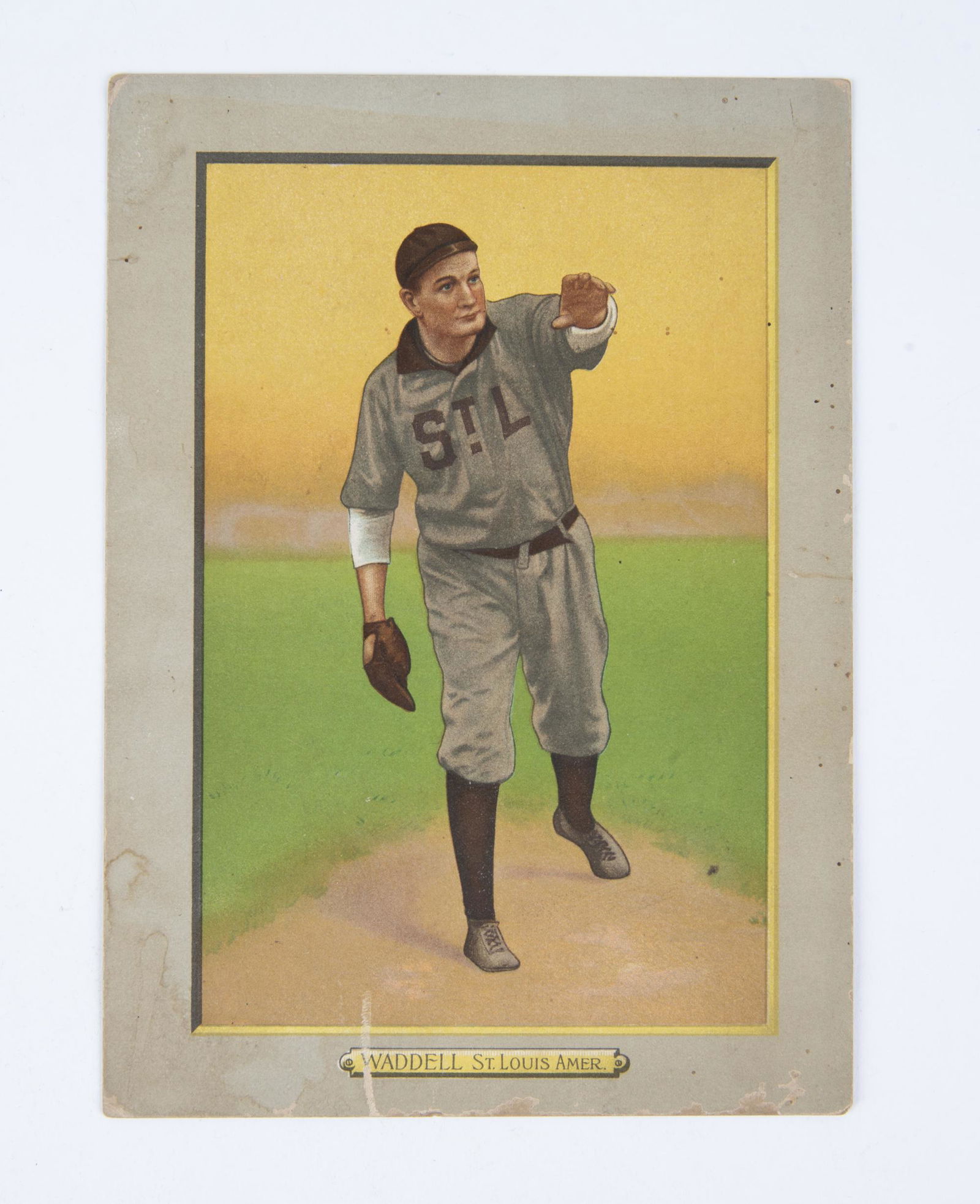 T3 1911 Turkey Red Cabinet Rube Waddell (1 of 2)