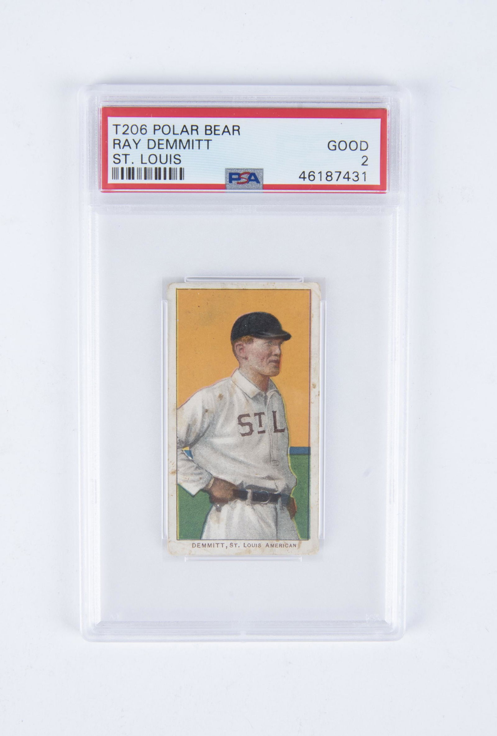 T206 1909-1911 White Border Ray Demmitt (PSA 2) (1 of 2)
