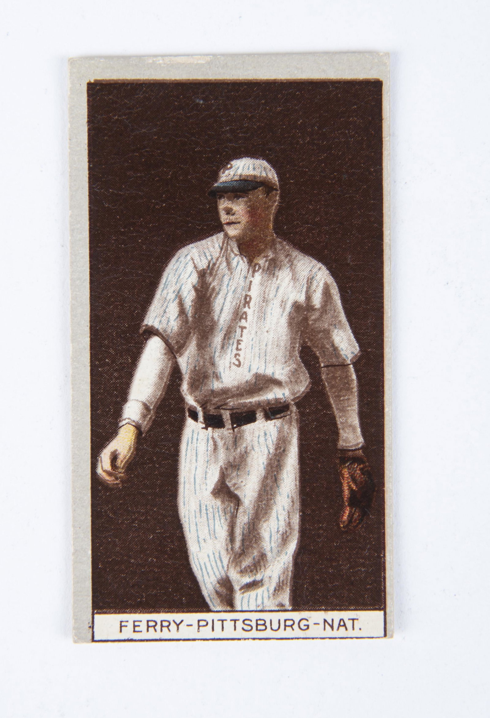 T207 1912 Brown Background John Ferry: VG IMPORTANT: Before bidding, please read the terms and conditions below. When you registered for the auction you agreed to these terms and will be required to comply with them.