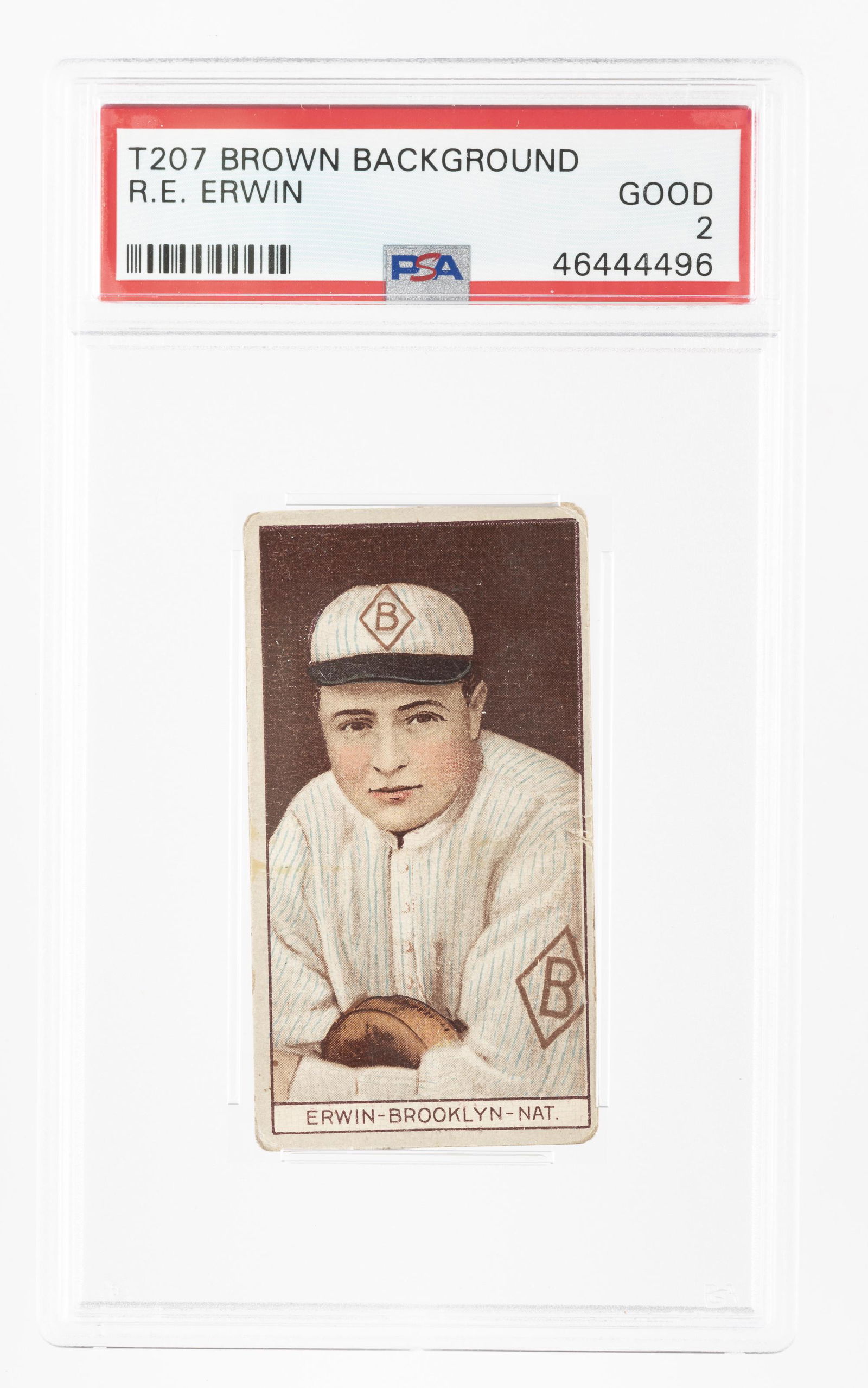 T207 1912 Brown Background Erwin (PSA 2) (1 of 2)