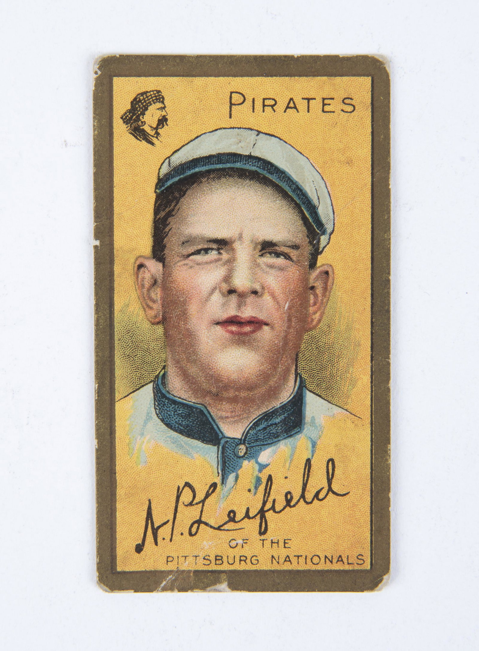 T205 1911 Gold Border Albert P. Leifield: A.P. Leifield. Polar Bear back. VG IMPORTANT: Before bidding, please read the terms and conditions below. When you registered for the auction you agreed to these terms and will be required to comply w