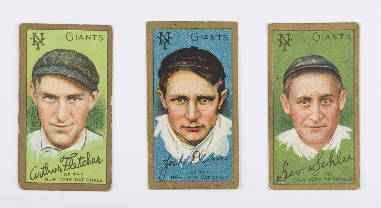 T205 1911 Gold Border Fletcher, Devore, & Schlei (1 of 2)