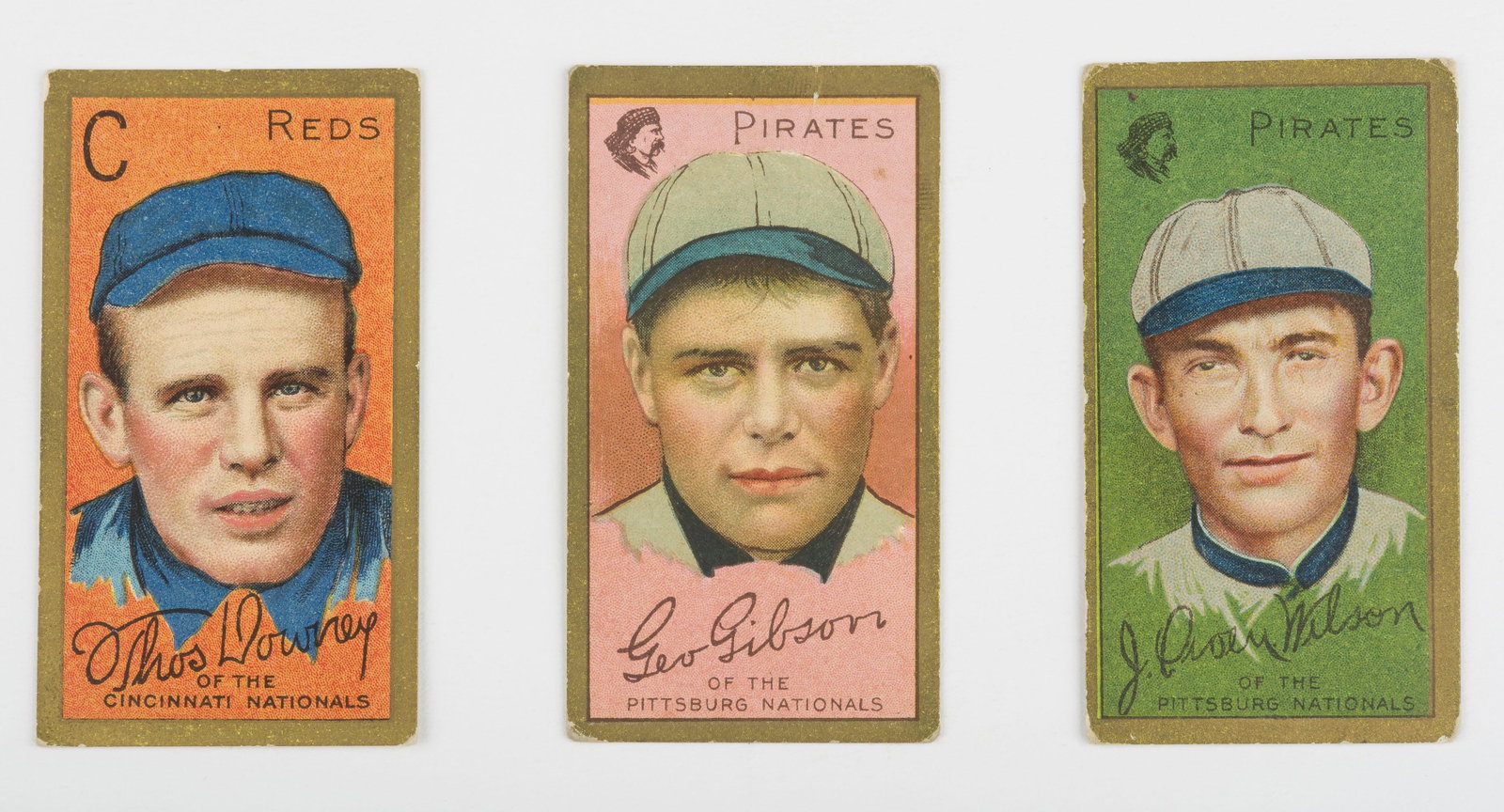 T205 1911 Gold Border Downey, Gibson, & Wilson: Good-VG IMPORTANT: Before bidding, please read the terms and conditions below. When you registered for the auction you agreed to these terms and will be required to comply with them.