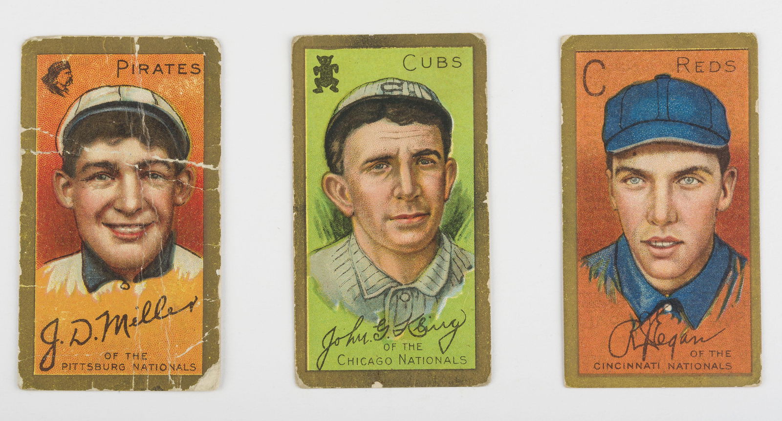 T205 1911 Gold Border Miller, Kling, & Egan (1 of 2)