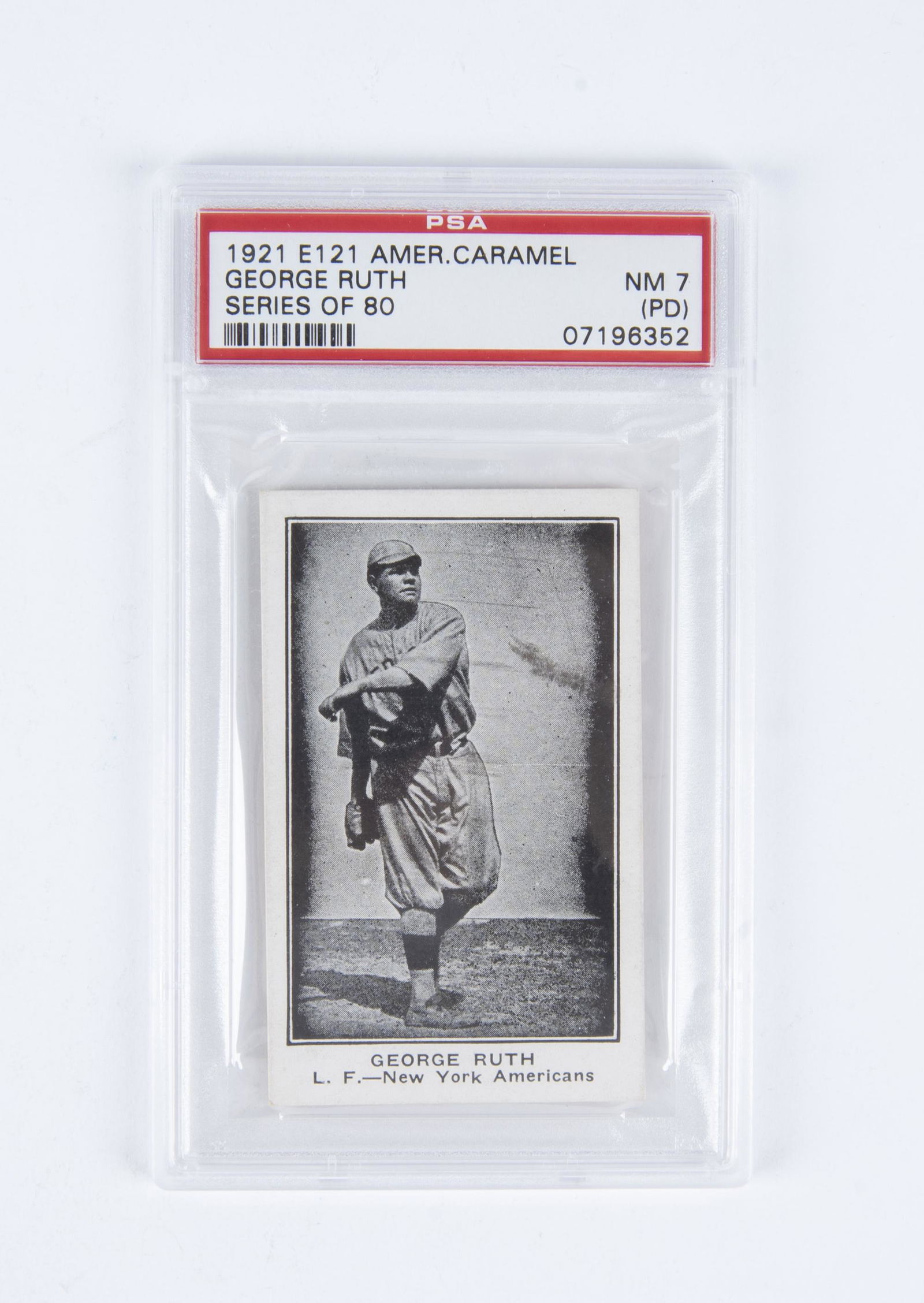 E121 1921 Amer. Caramel George Ruth (PSA 7) (1 of 2)