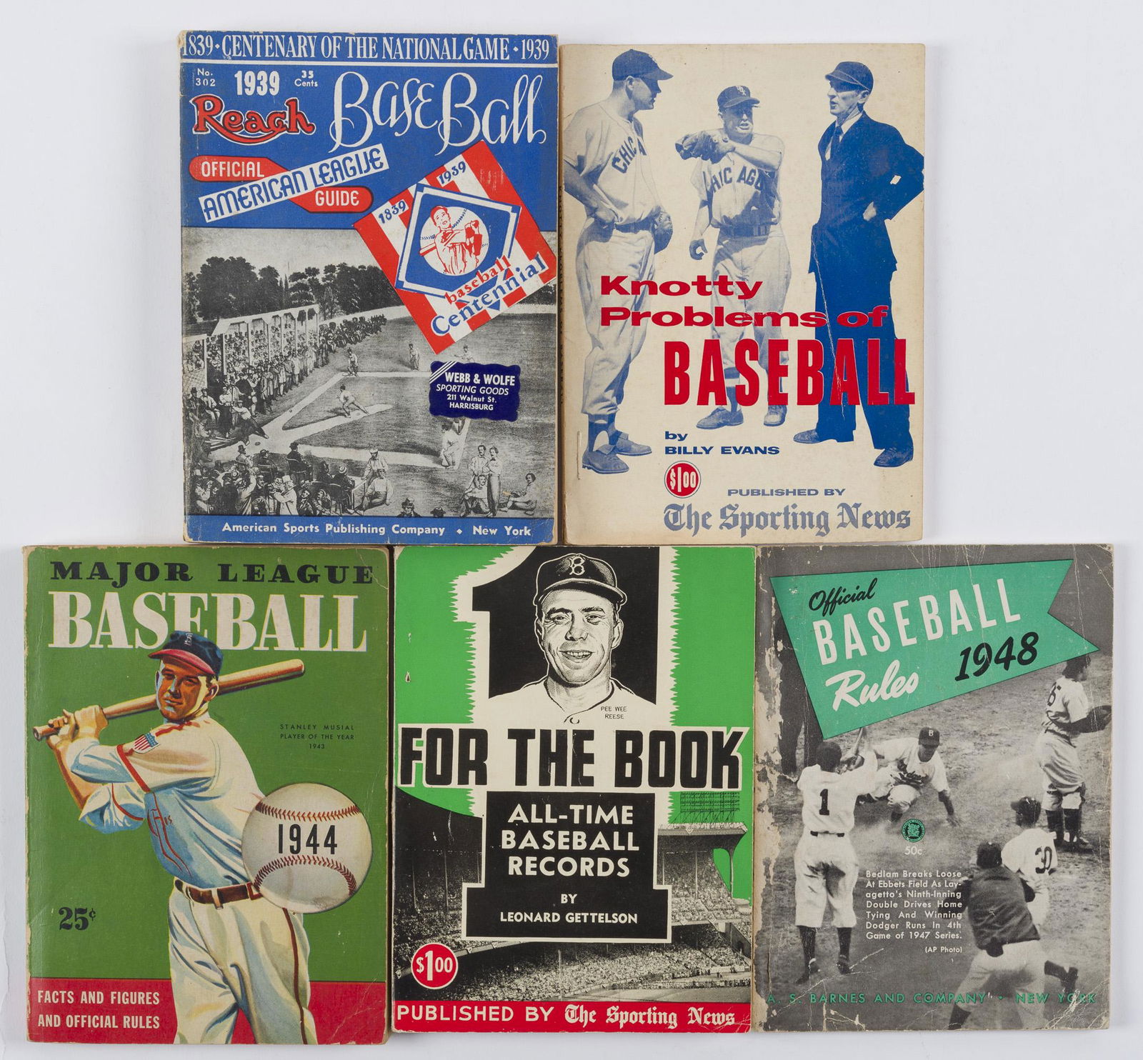 5 Mid Century Baseball Books (1 of 3)